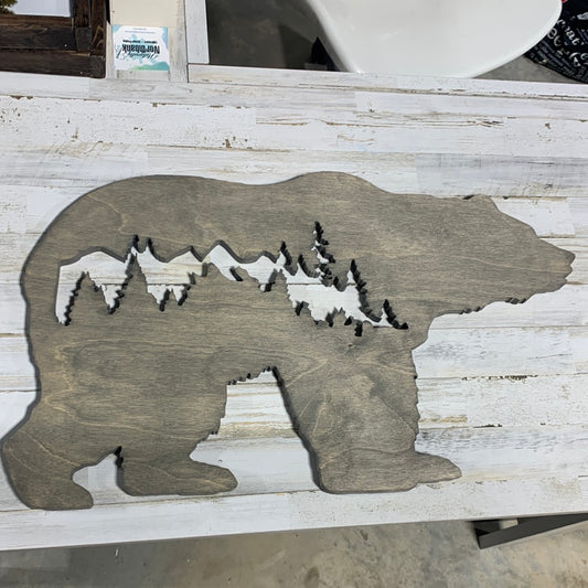 Wooden Bear Cutout