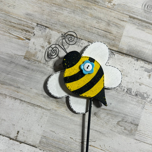 Bumblebee Stake with Flower