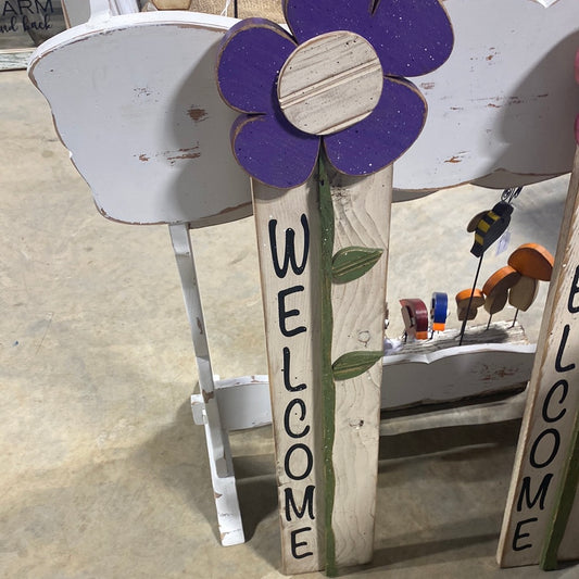 Welcome flower sign