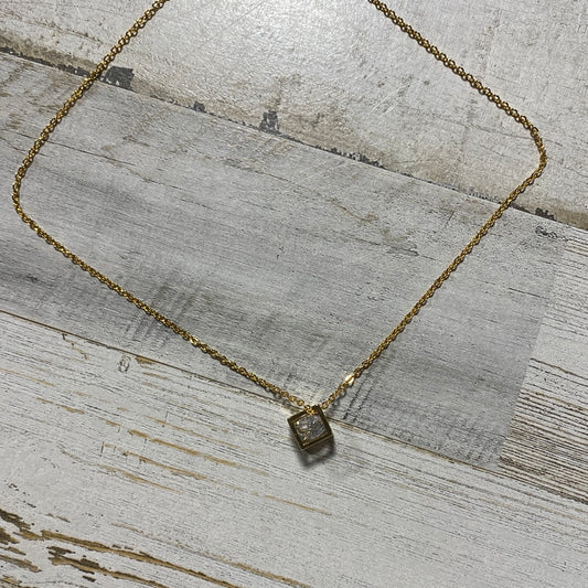Diamond in Box Necklace