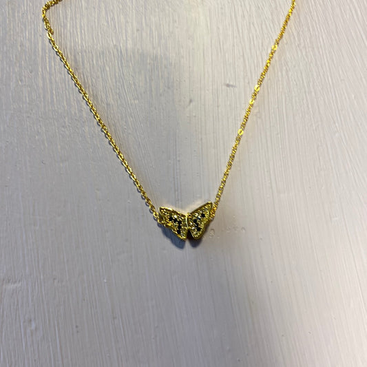 gold plated necklace- butterfly